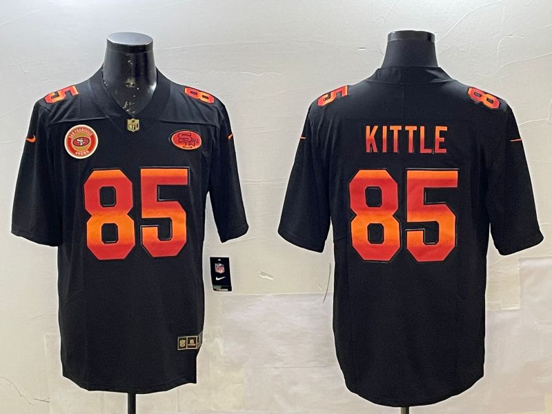 Men San Francisco 49ers #85 Kittle Black Fashion 2025 Nike Limited NFL Jersey style 6->san francisco 49ers->NFL Jersey
